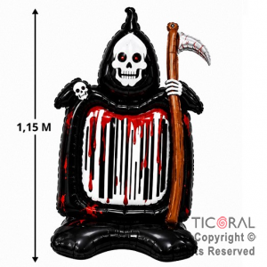 GLOBO METALIZADO HALLOWEEN PARCA 115 CM (U2604-16)